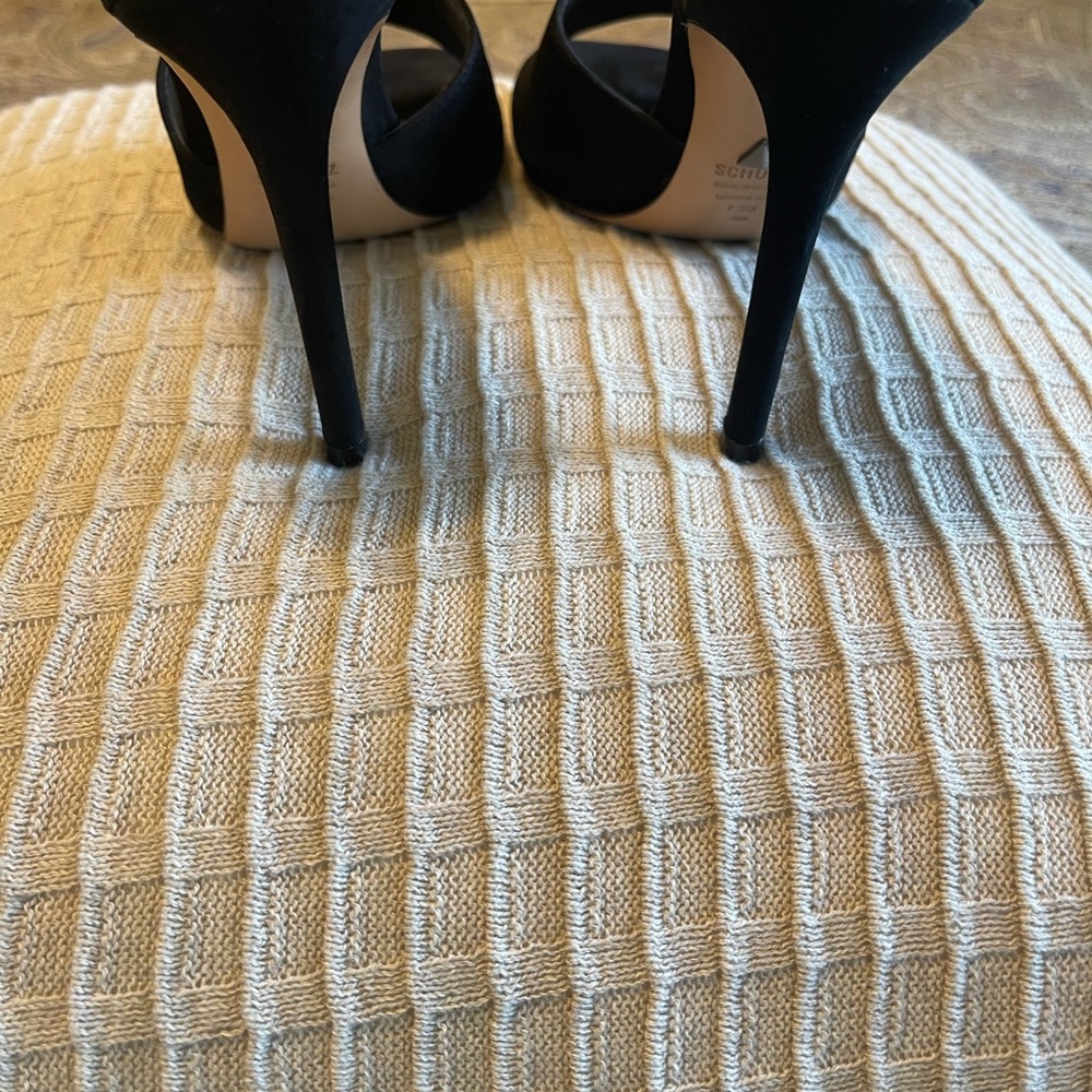 Schutz Black Suede Mules. - Picture 4 of 4